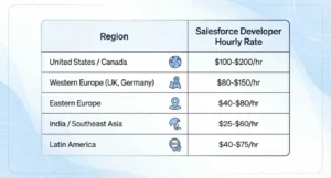 Geography Salesforce developer hourly rate